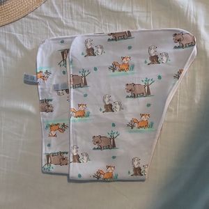Woodland Creatures burp rags